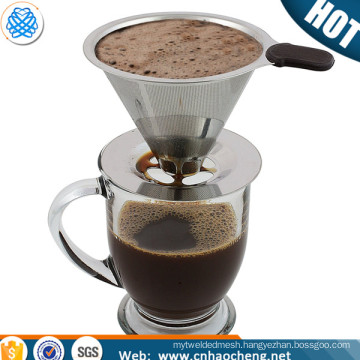 18/8 quality stainless steel pour over coffee filter strainer infuser